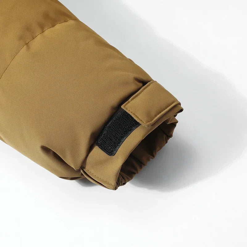 Men’s Winter Waterproof Puffer Jacket – Hooded Windbreaker Parka