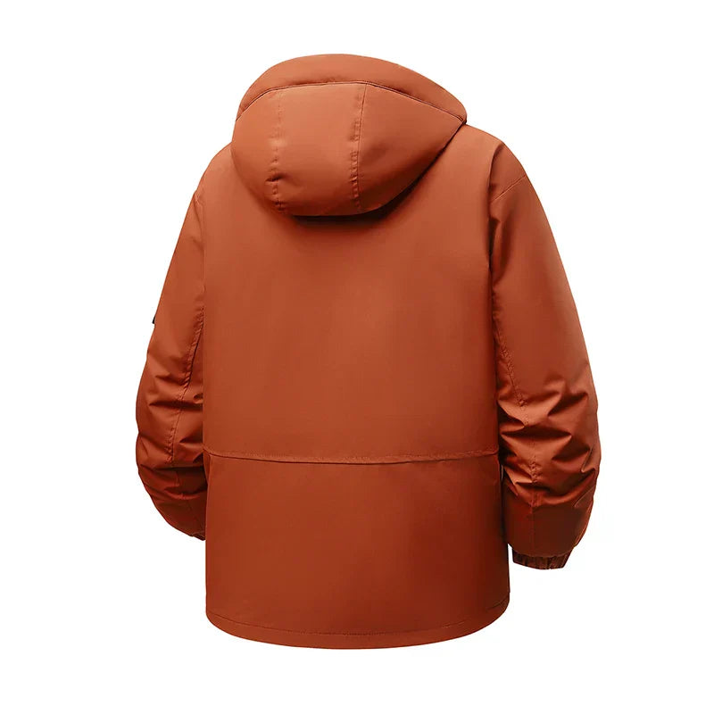 Men’s Winter Waterproof Puffer Jacket – Hooded Windbreaker Parka